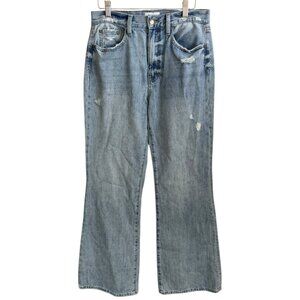 Pistola Stevie High Rise Relaxed Flare Jean Light Wash 28 Distressed Boho Grunge